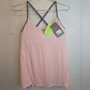 Glyder Pink Cross Back Yoga Tank NWT Open Back Athleisure Activewear Small